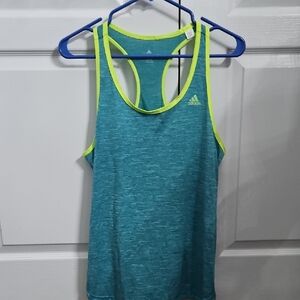 Adidas Blue Racerback Tank Athletic Design
